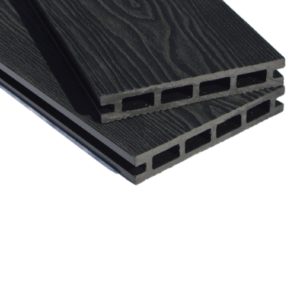 Black Charcoal Grey Deep WoodGrain Composite Decking SAMPLE