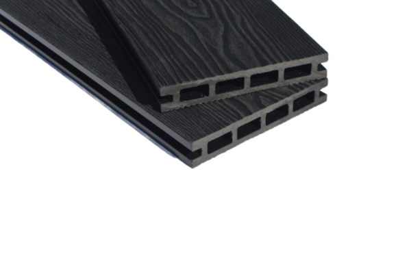 Black Charcoal Grey Deep WoodGrain Composite Decking SAMPLE