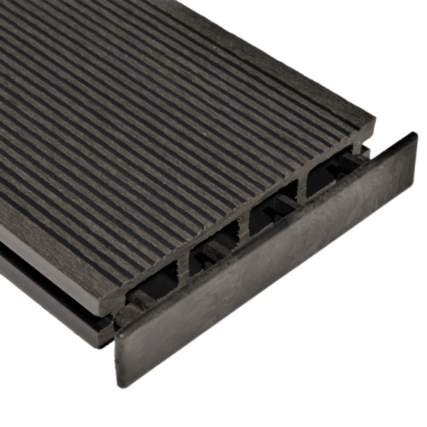 Black Plastic Composite Decking End Cap to suit 150mm wide Composite