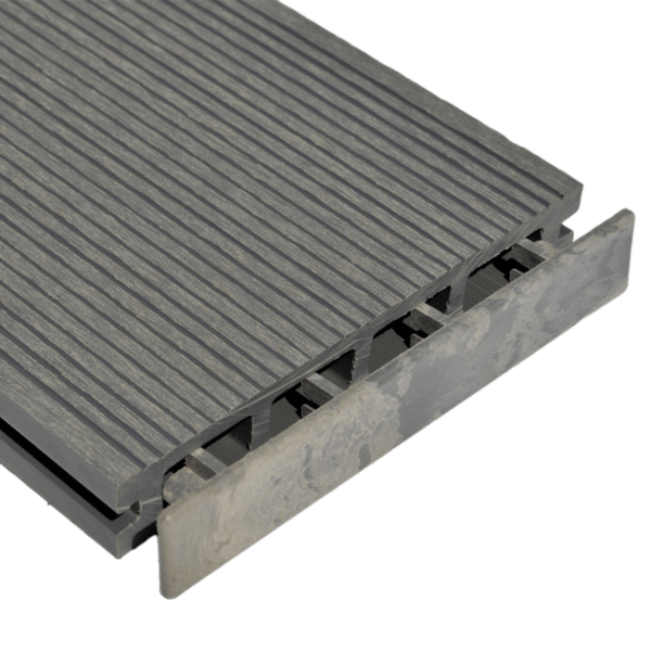 Light Grey/Stone Grey Plastic Composite Decking End Cap to suit 150mm