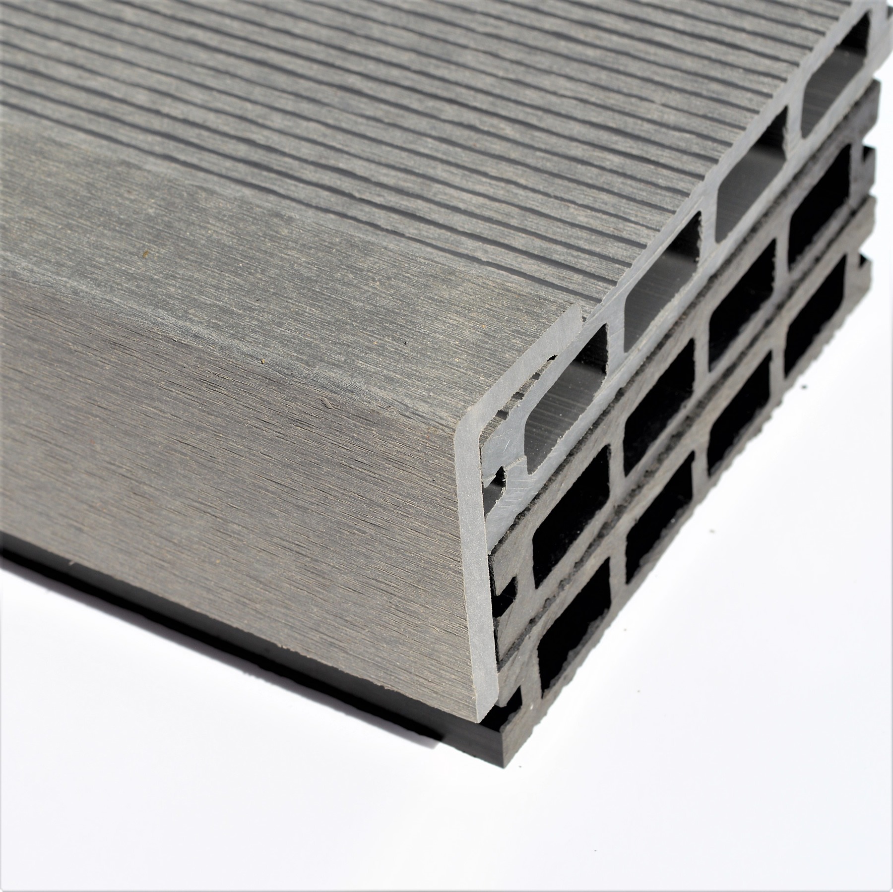 Light Grey / Stone Grey Composite WPC Decking Finishing Angle 2.9m