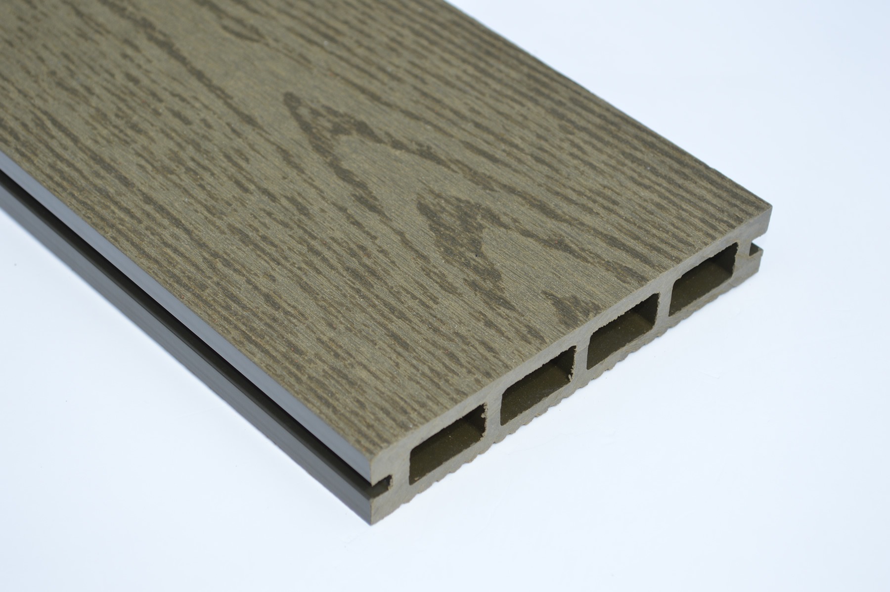 Woodgrain Forest Green Composite Decking Board 2.9m Long x 140mm x