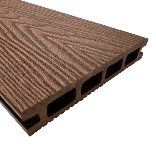 Composite decking Deep Woodgrain Autumn Brown
