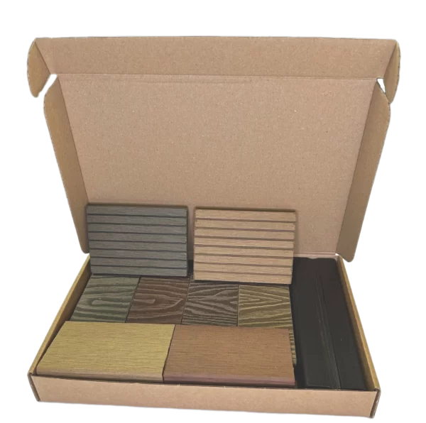 sample box deep wood grain natural colours
