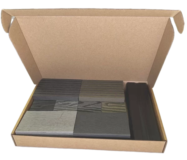 sample box deep wood grain dark grey